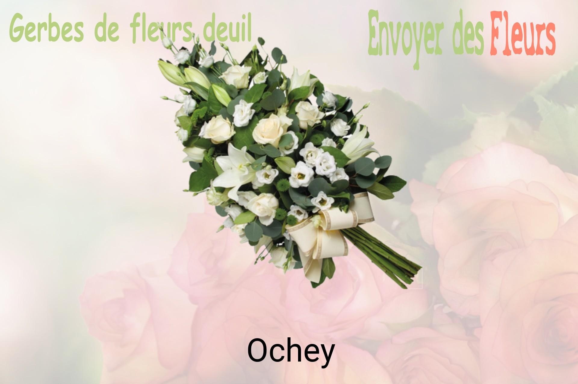 Gerbe de fleurs de deuil livrée à Ochey